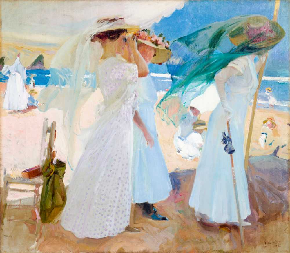 Under the Awning, Zarauz (1910) - Joaquin Sorolla y Bastida