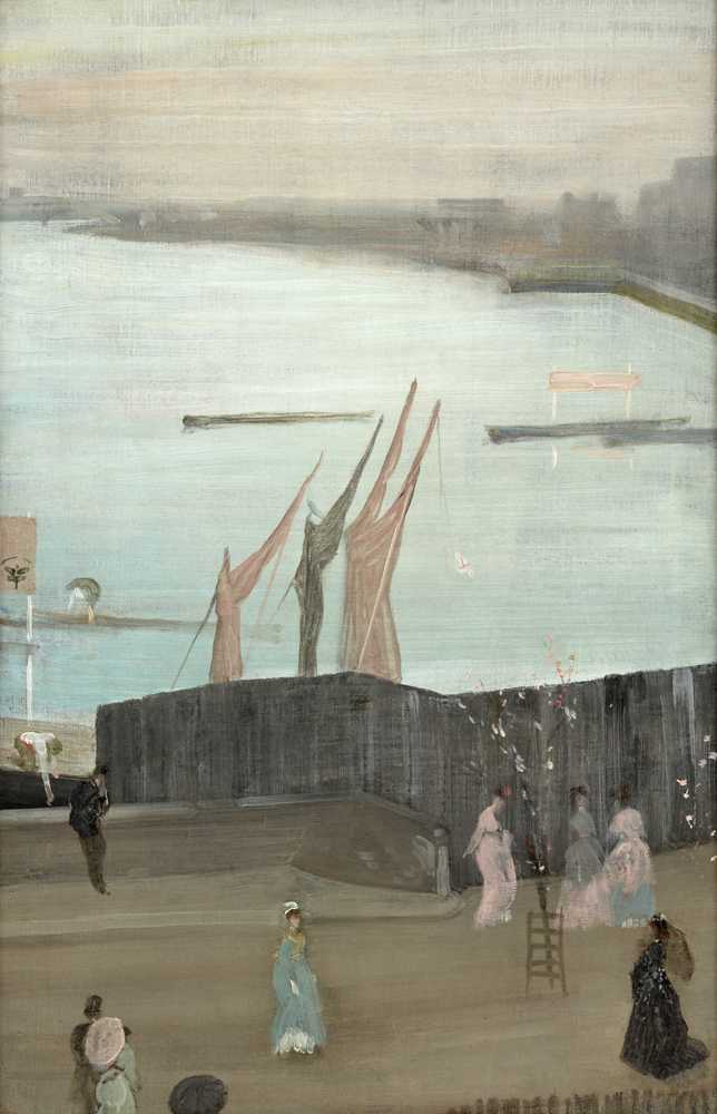 Variations in Pink and Grey; Chelsea (1871-1872) - James Abbot McNeill Whistler
