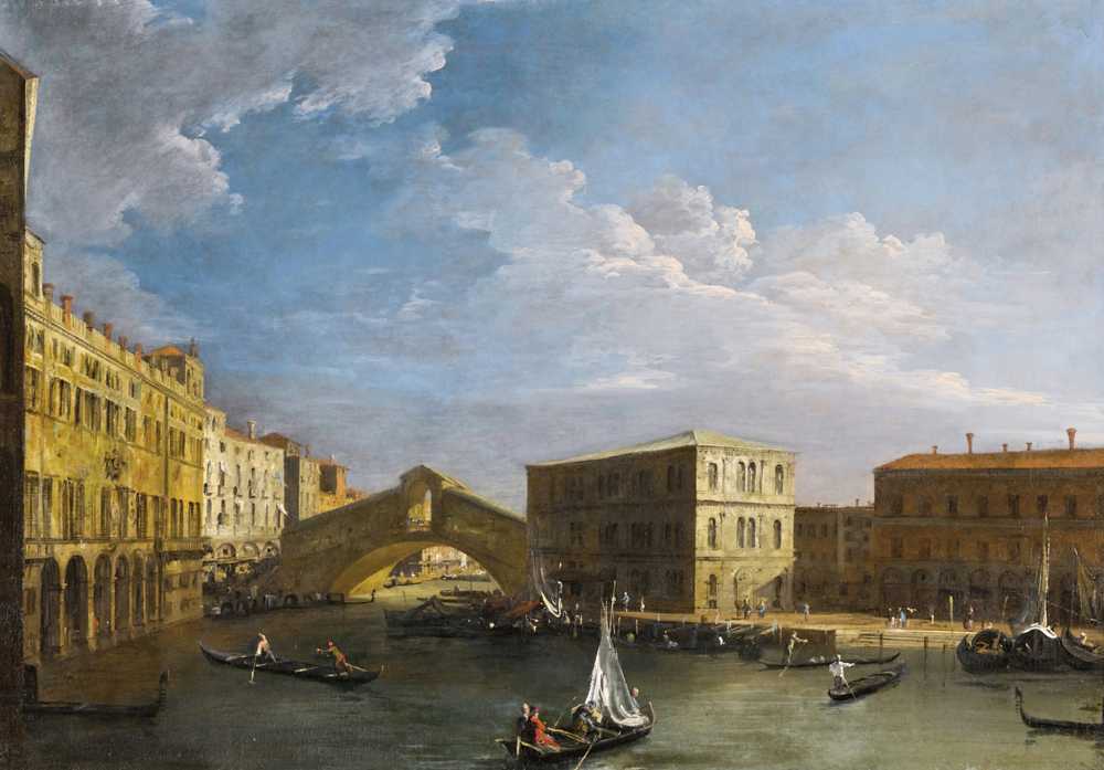 Venice, a view of the Grand Canal and the Rialto Bridge from the ... - Canaletto