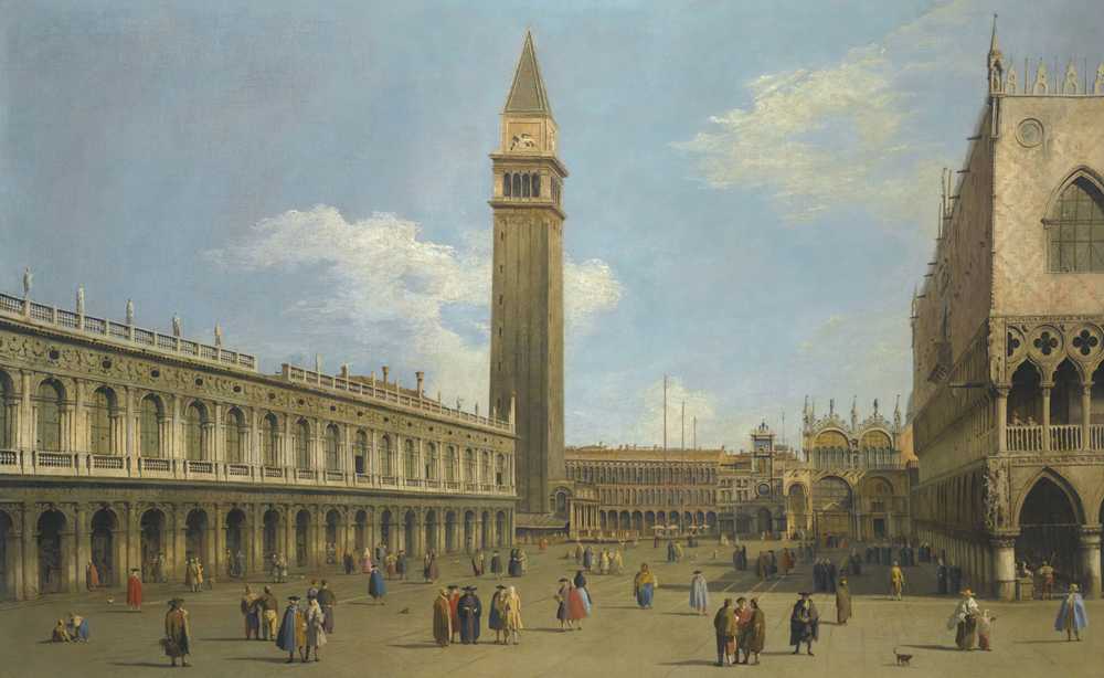 Venice, A View Of The Piazzetta Looking North - Canaletto