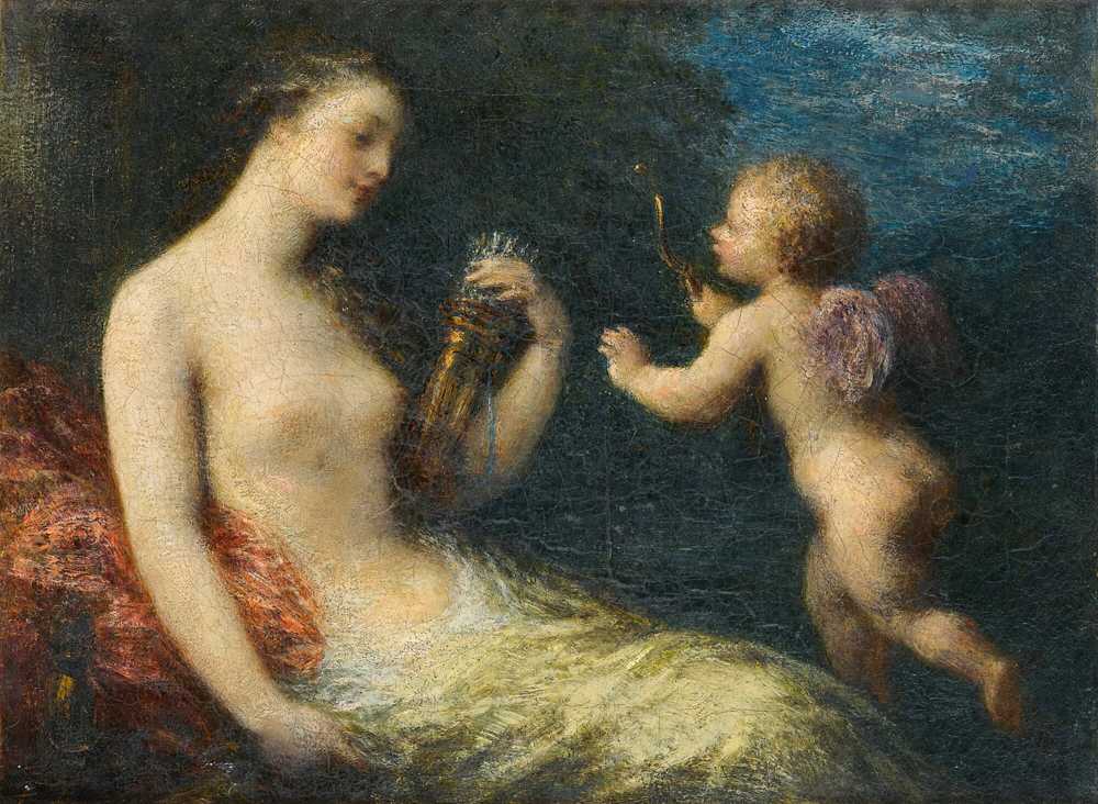 Venus And Cupid - Henri Fantin-Latour