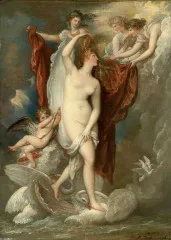 Venus At Her Birth Attired By The Three Graces - Benjamin West