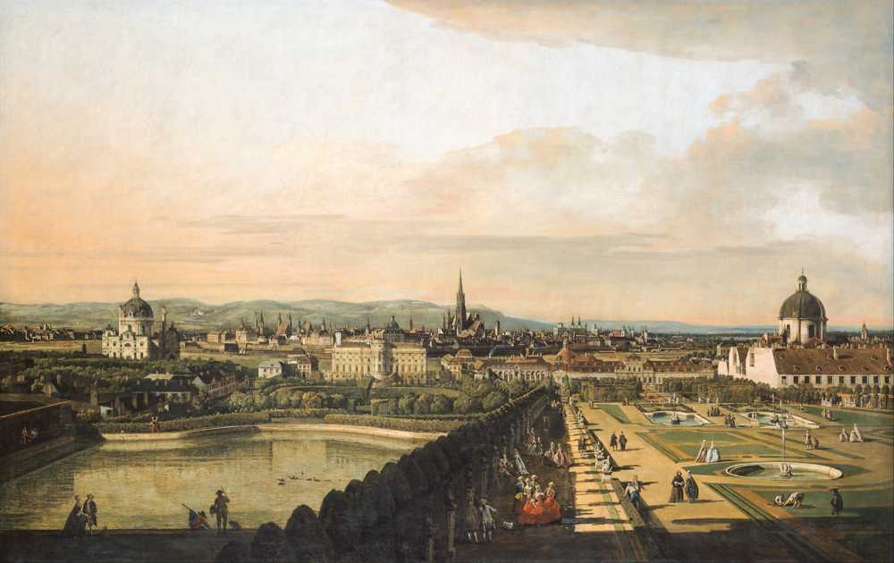 Vienna Viewed from the Belvedere Palace - Canaletto