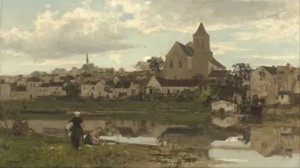 View at Montigny-sur-Loing (1870) - Matthijs Maris