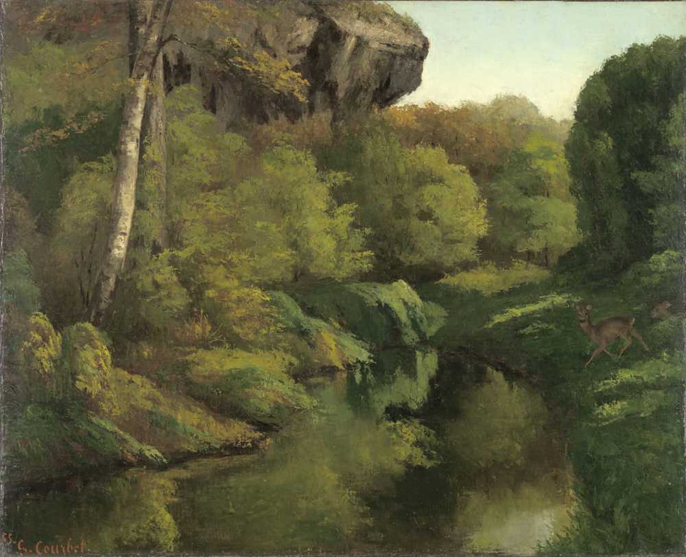 View in the Forest of Fontainebleau (1855) - Gustave Courbet