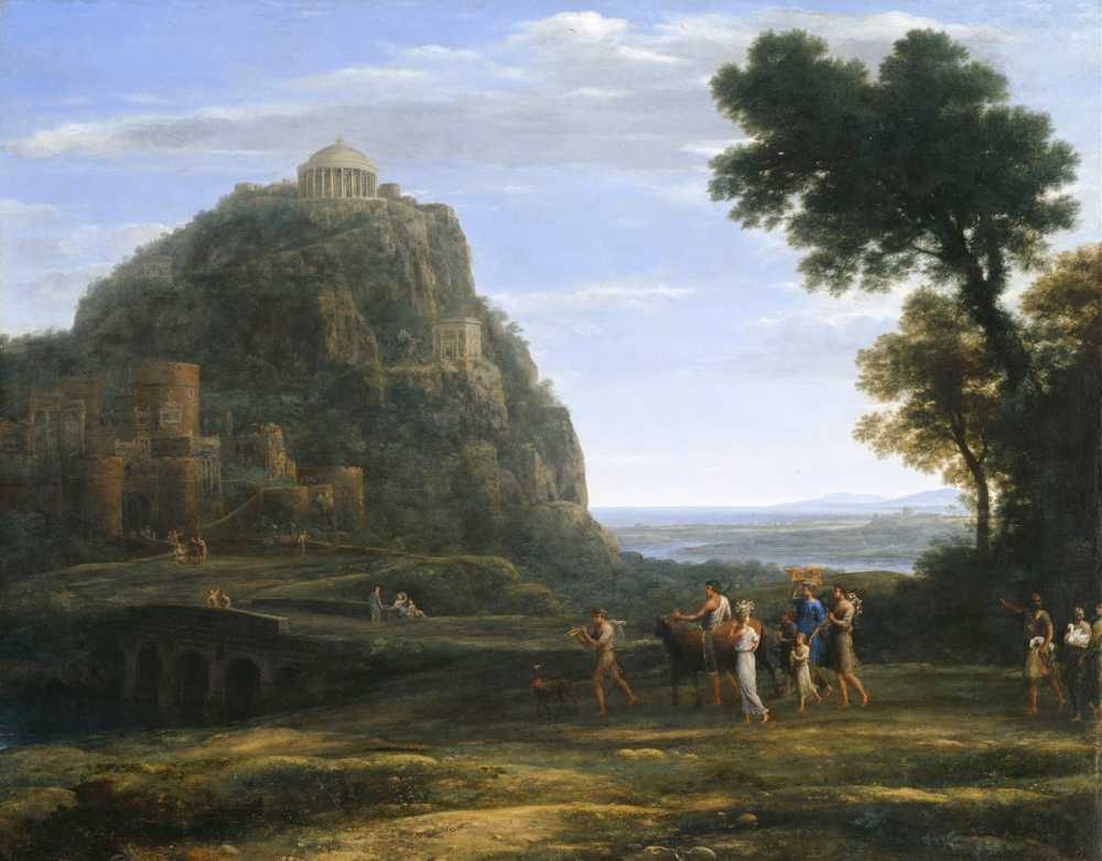 View of Delphi with a Procession (1673) - Claude Lorrain