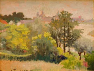 View of Krakow from Zwierzyniec (1905) - Jacek Malczewski
