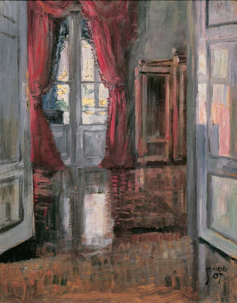 View of Leopold and Marie Czihaczek's apartment (1907) - Egon Schiele