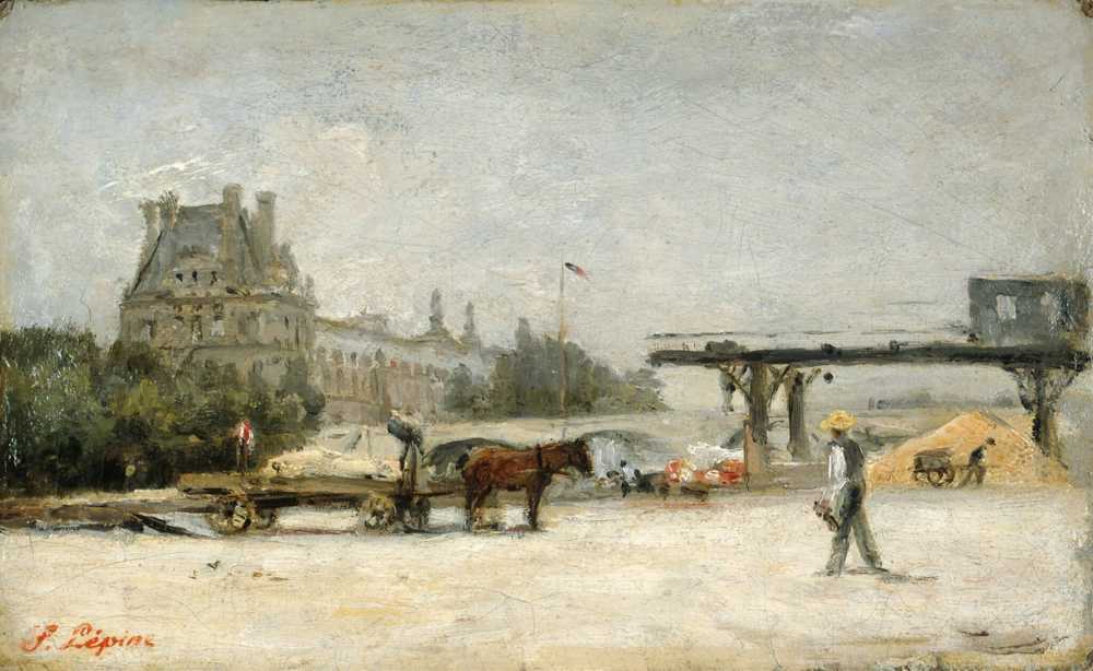 View of the Louvre - Stanislas Lepine