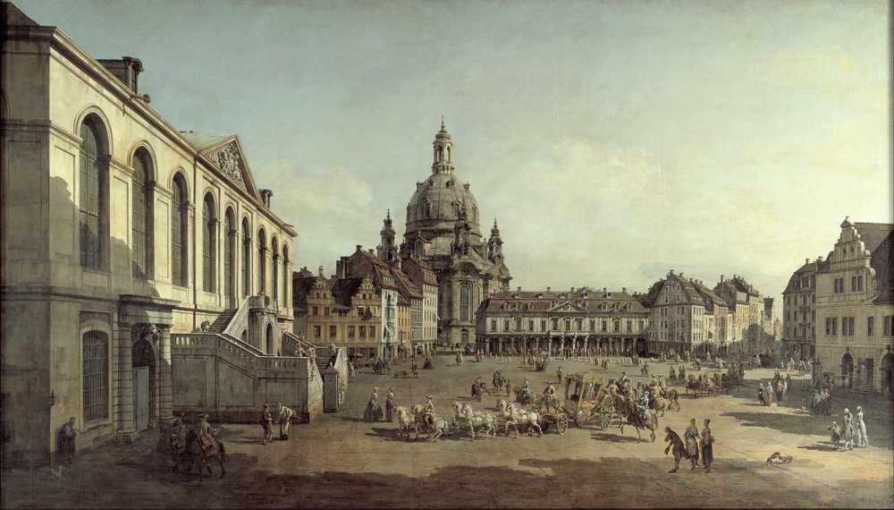 View of the Neumarkt in Dresden from the Judenhofe (1749) - Canaletto