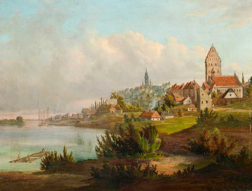 View of the Old Town and the New Town from north (circa 1854) - Wojciech Gerson
