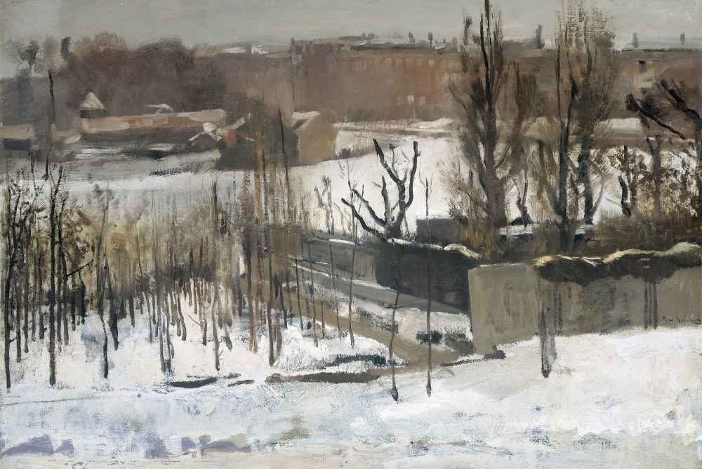 View of the Oosterpark, Amsterdam, in the Snow - George Hendrik Breitn
