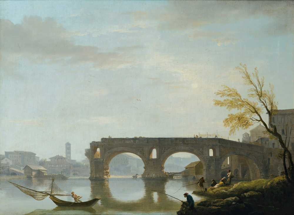 View Of The Ponte Rotto, Rome - Claude Joseph Vernet