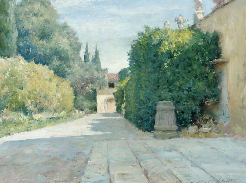 Villa In Florence (circa 1909) - William Merritt Chase