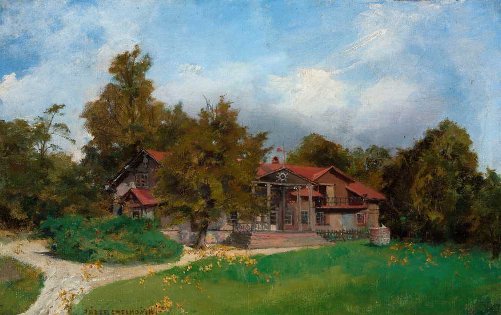 Villa in the garden – Kuklówka - Józef Chełmoński