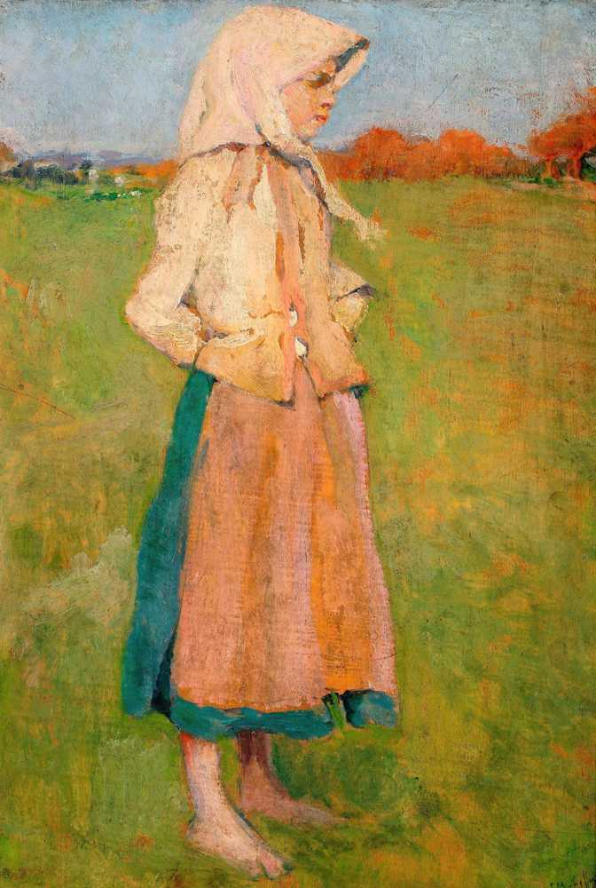 Village girl (1894) - Józef Mehoffer