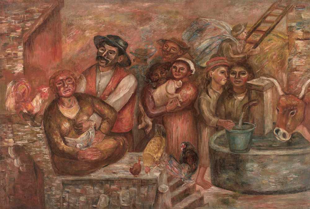 Villagers (1921) - Tadeusz Makowski