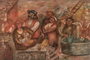 Villagers (1921) - Tadeusz Makowski