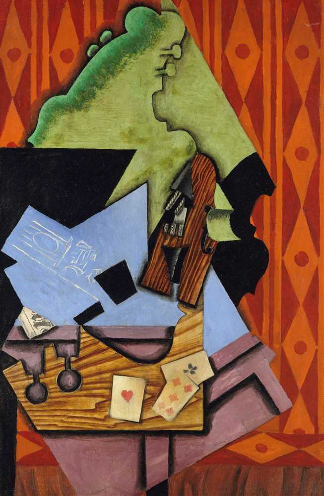Violin and Playing Cards on a Table (1913) - Juan Gris