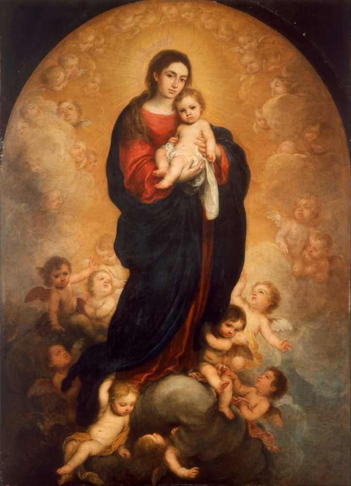 Virgin And Child In Glory - Bartolome Esteban Perez Murillo