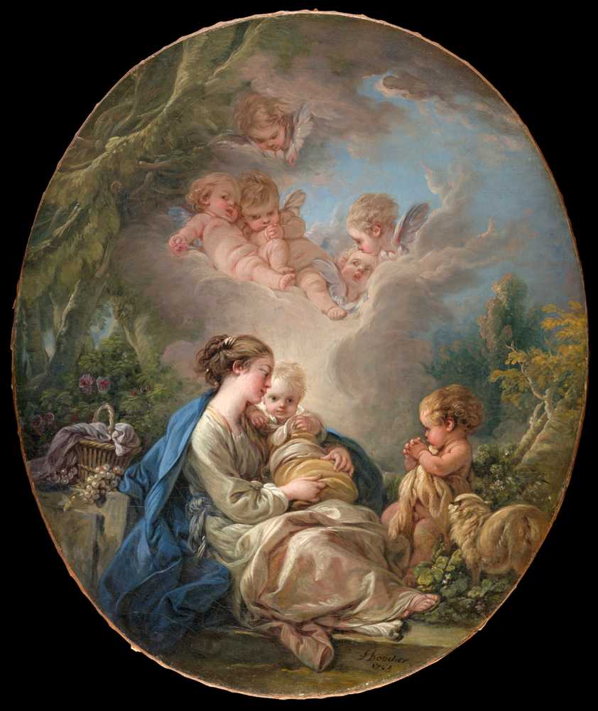 Virgin and Child with the Young Saint John the Baptist and Angels (... - Boucher