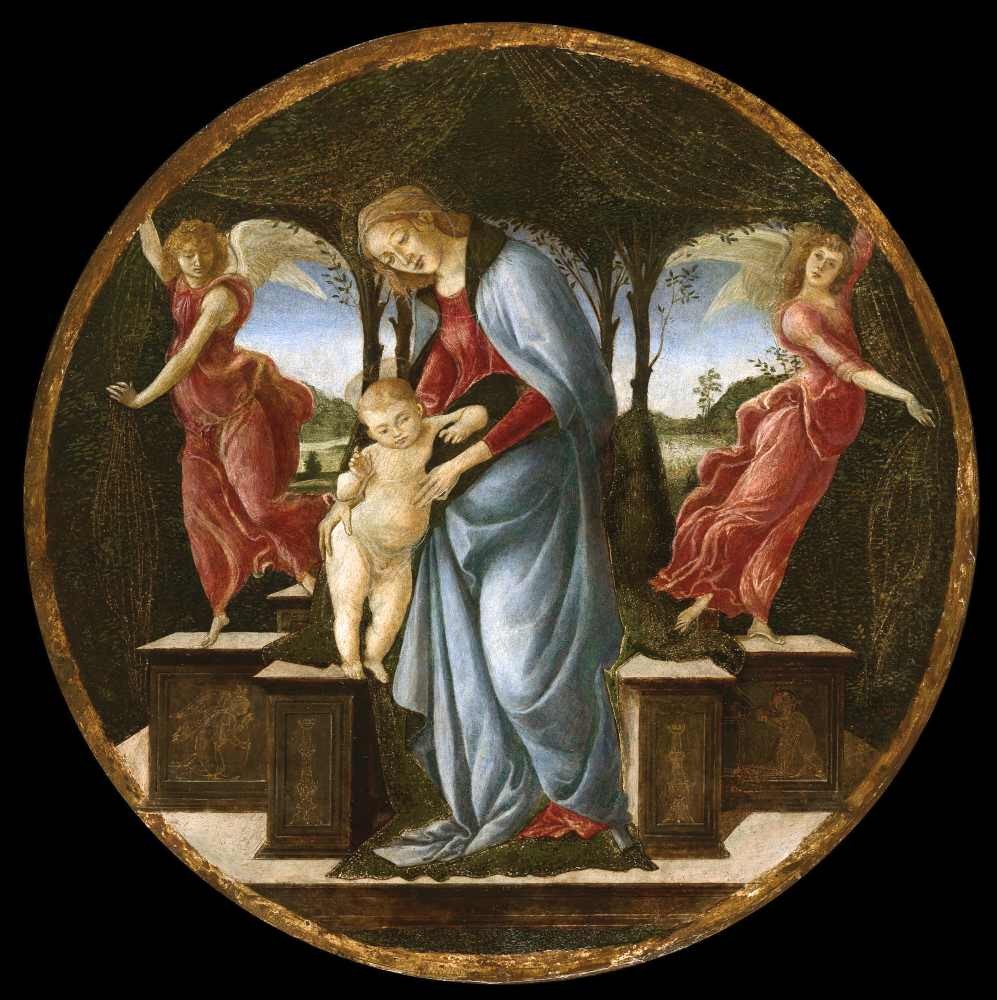 Virgin and Child with Two Angels - Sandro Botticelli