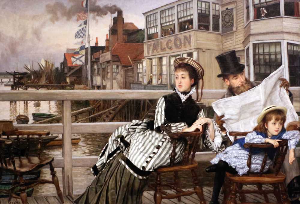 Waiting for the ferry at the falcon tavern (1874) - James Tissot
