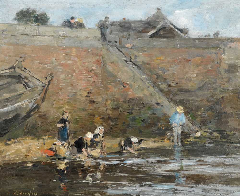 Washers at The Edge of a River (circa 1885-90) - Eugene Boudin