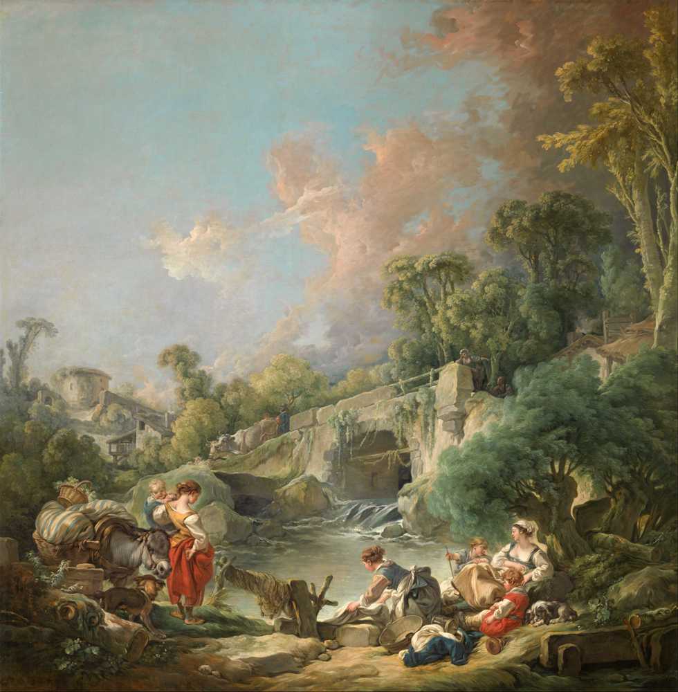 Washerwomen (1768) - Francois Boucher