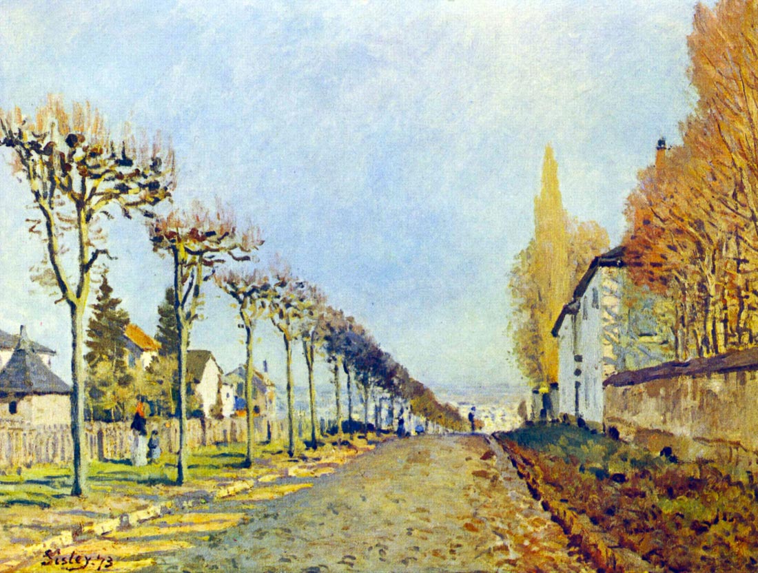 Way of the machine, at Louveciennes - Sisley