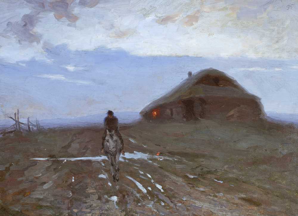 Wayside inn (1896) - Ferdynand Ruszczyc