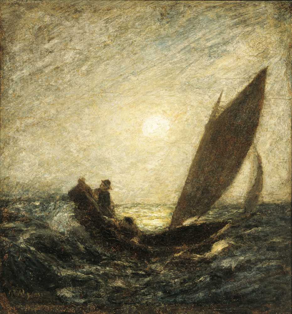 With Sloping Mast And Dipping Prow (ca. 1880-1885) - Albert Pinkham Ryder