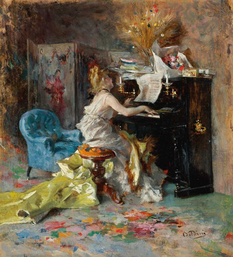 Woman At a Piano - Giovanni Boldini