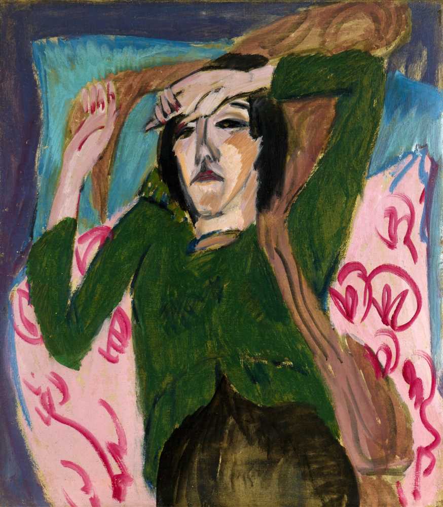 Woman in a Green Jacket (1913) - Ernst Ludwig Kirchner