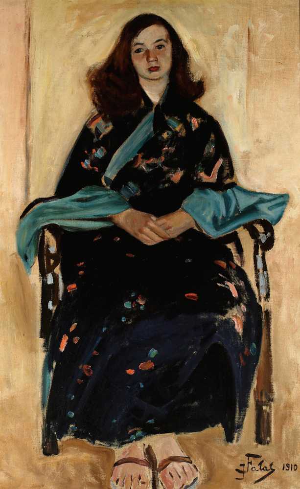 Woman in kimono (1910) - Julian Fałat