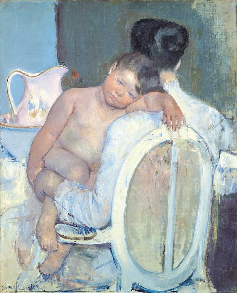 Woman Sitting with a Child in Her Arms - Mary Cassatt