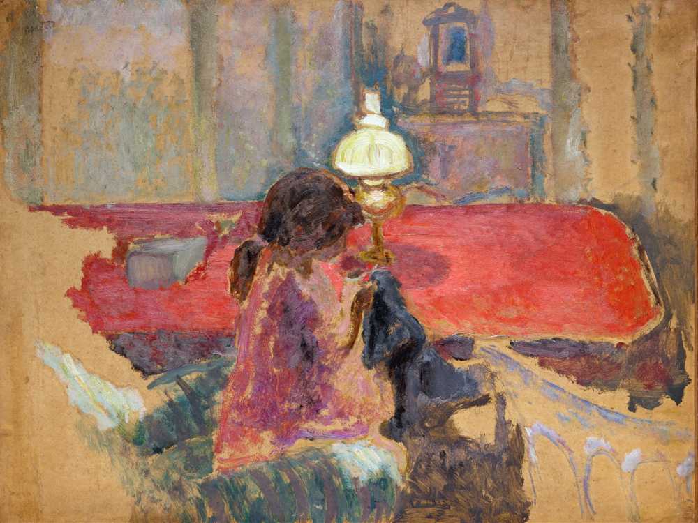 Woman with a Lamp (1909) - Pierre Bonnard