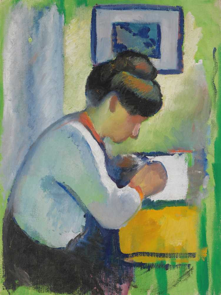 Woman Writing (1910) - August Macke