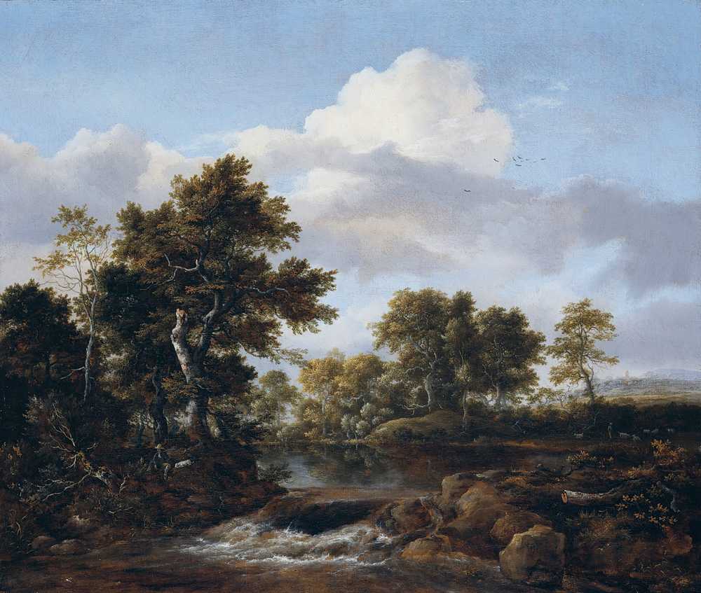 Wooded Landscape with a Stream (1665-1668) - Jacob Isaacksz van Ruisdael