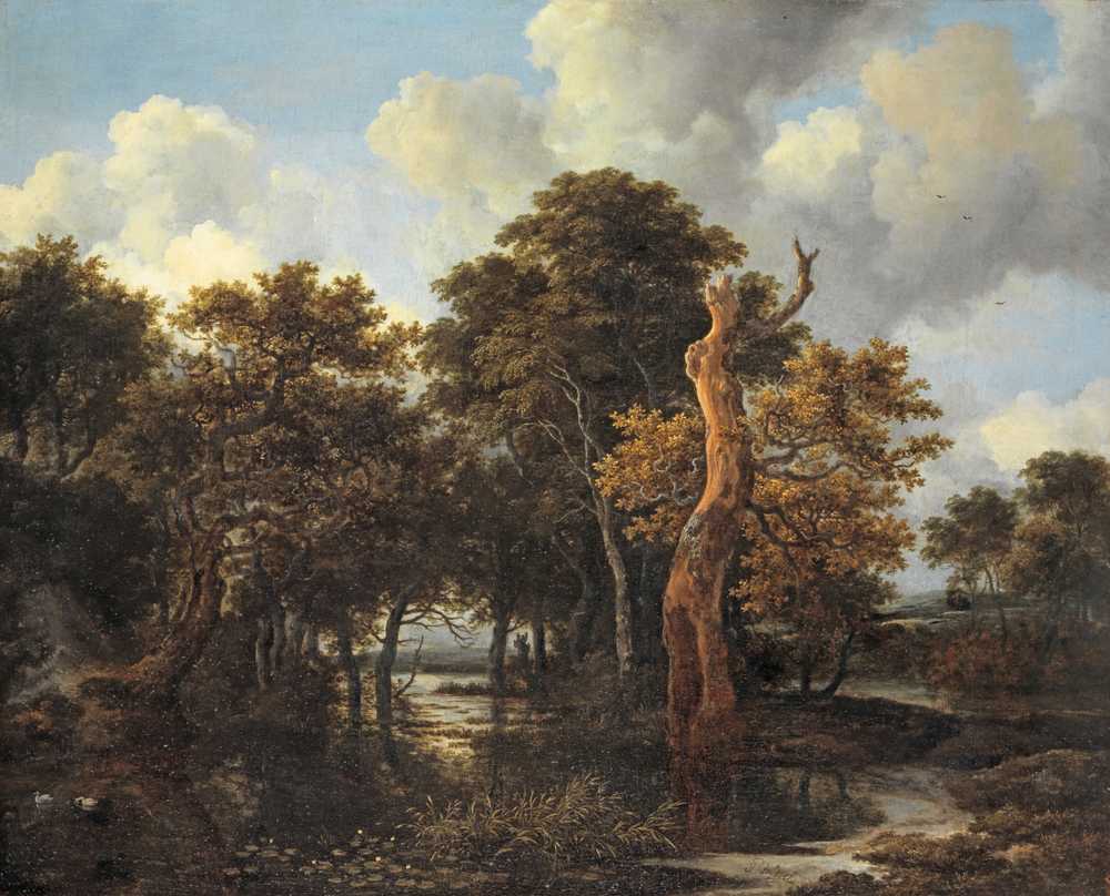 Wooden Marsh Landscape with Dead Tree (1665) - Jacob Isaacksz van Ruisdael