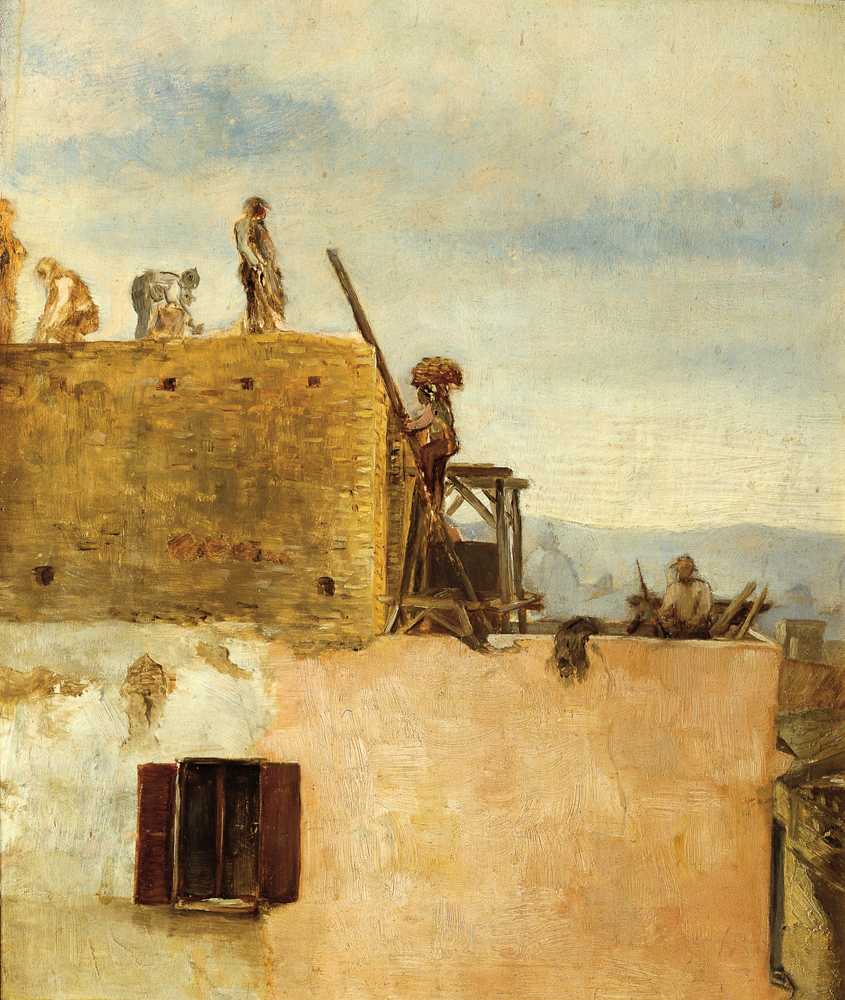 Workers at a house construction (1889) - Max Klinger