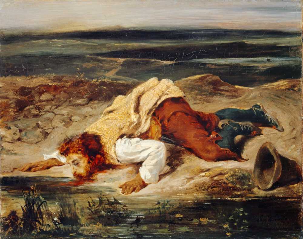 Wounded Brigand (Roman Shepherd) (1825) - Ferdinand Victor Eugene Delacroix