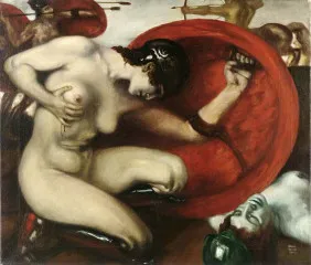 Wounded Amazion - Franz von Stuck