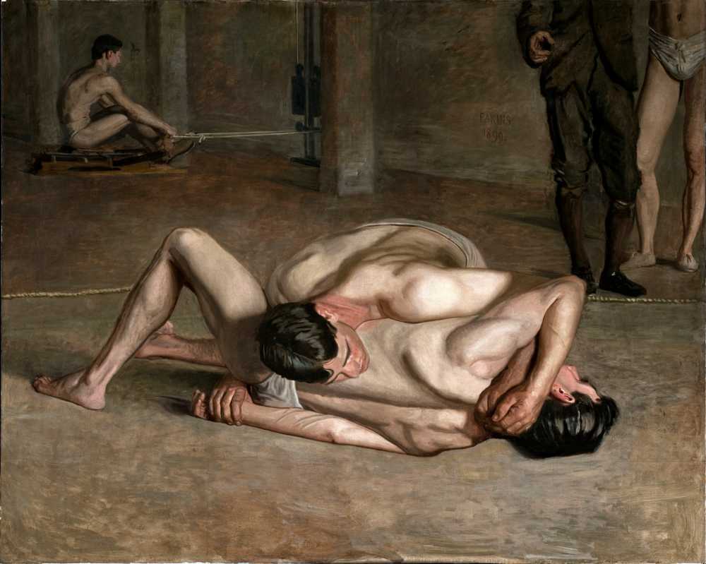 Wrestlers (1899) - Thomas Eakins
