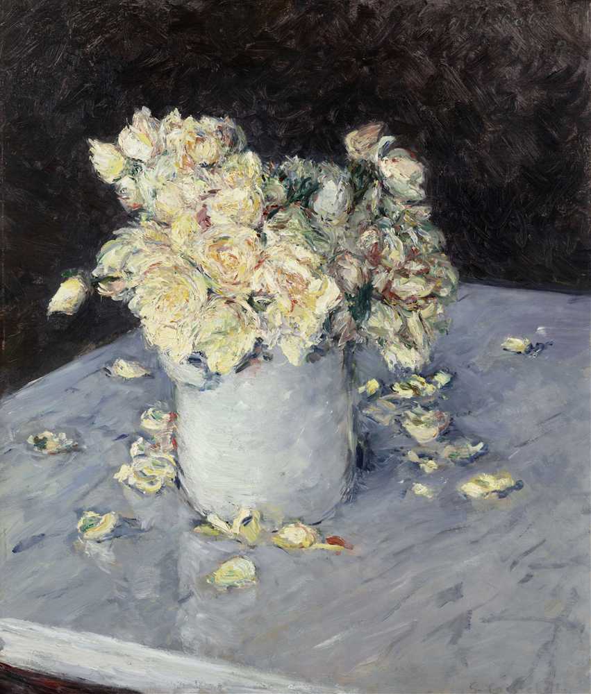 Yellow Roses in a Vase (1882) - Gustave Caillebotte