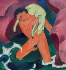 Young Boy with a Lamb, The Good Shepherd (1911) - Franz Marc