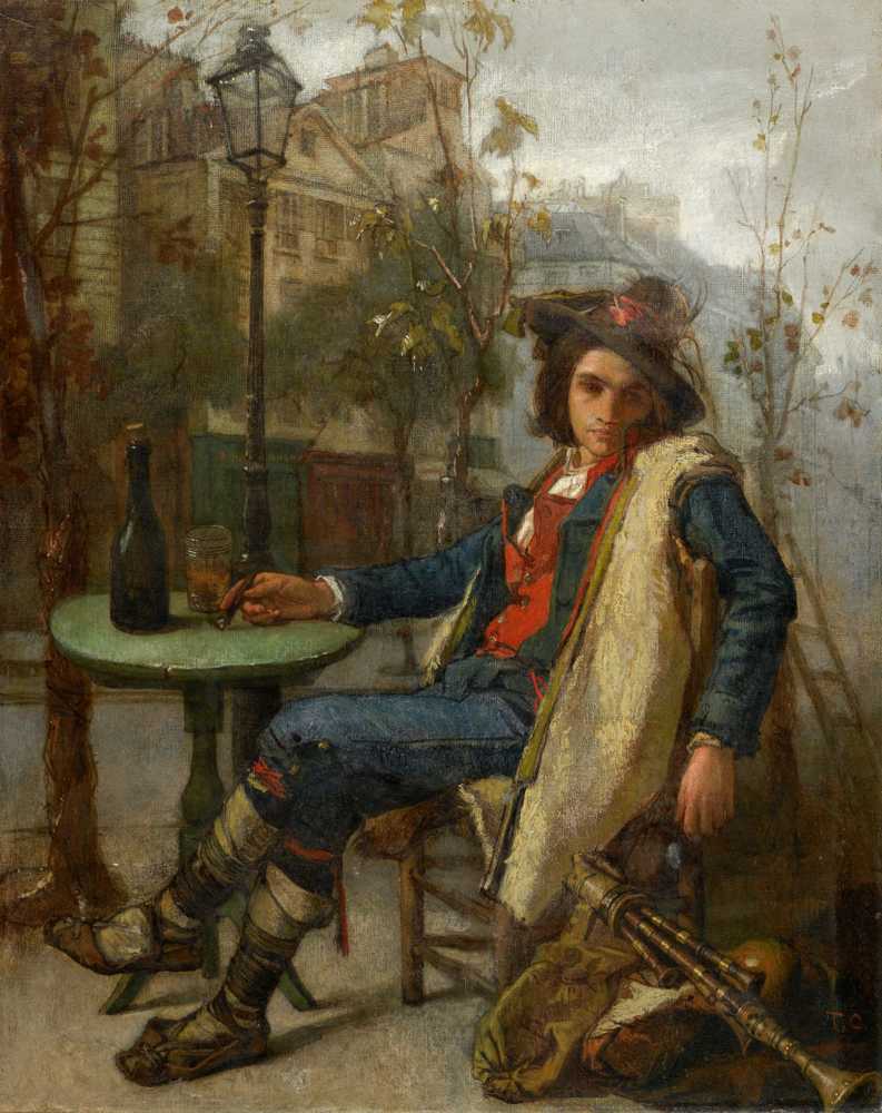 Young Italian Street Musician (c. 1877) - Thomas Couture