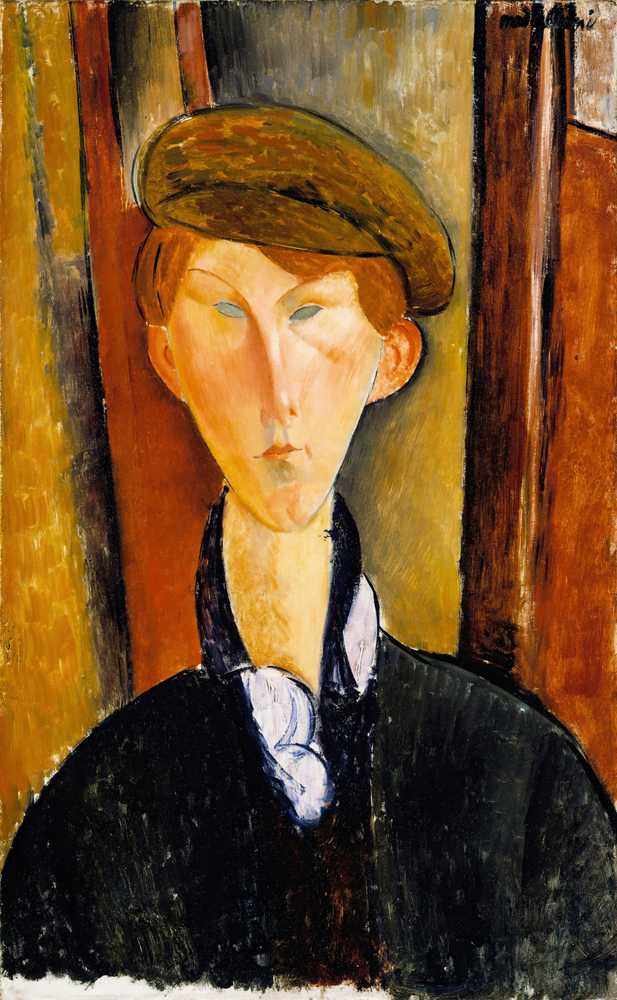 Young Man with a Cap (early 20th century) - Amedeo Modigliani
