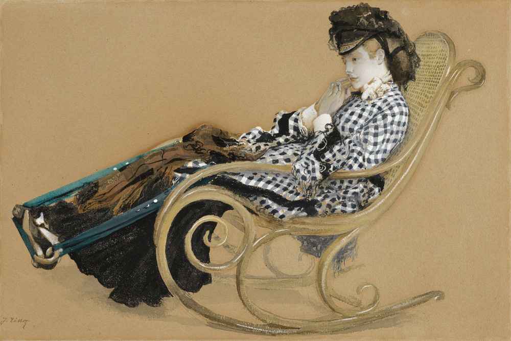 Young Woman in a Rocking Chair, study for the painting  The Last Eveni