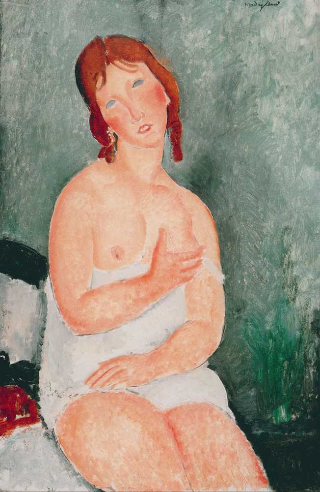 Young Woman In A Shirt, 1918 - Amedeo Modigliani
